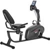HOMCOM Cyclette Orizzontale Magnetica 8 Resistenze, Display LCD, Sedile Regolabile ed Elastici per Braccia | Aosom Italy