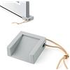 MYLERCT Fermaporta, Cuneo Fermaporta TPR Antiscivolo, Grigio | Fermaporta Pavimento Antiscivolo con Laccio, Riduzione del Rumore, Elegante Forma Cubica, per Porte da 5 a 20 mm