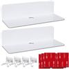 Tkxjry 2 Pezzi Decorazioni Mensola da Parete, Scaffale da parete in acrilico, mensole autoadesive da parete, Mensola Universale da Parete Mensola Universale da Parete Bianco per Bagno, Cucina, Salotto