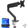 GRIFEMA GB2003-1 Supporto per monitor a molla a gas per schermo di computer da 13-32 pollici, altezza regolabile, VESA 75x75/100x100, peso 2-9 kg, nero