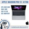 Apple Notebook APPLE MacBook Pro 13,3" A1708 2017 Cpu i5@2,30Ghz RAM 16gb SSD 512gb