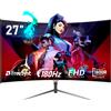Shenzhen Qinghong Zhuoyue Technology Gawfolk Monitor per PC da 27 pollici curvo 180 Hz Gaming Computer (C4r)