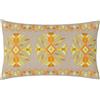 furn. Cuscino imbottito in cotone poliestere ricamato Kalina
