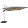 Riviera Ombrellone a braccio da esterno riviera heliantus con led e speaker grigio chiaro 300x400 cm