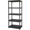 Scaffale 5 ripiani in polipropilene krios nero portata 450 kg 90x60x188 cm