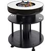 Mendler Barbecue BBQ braciere griglia HWC-K95 Acciaio Inox Smalto 67x56x56cm Nero