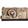 Anekke - Portafoglio grande flessibile da donna - Protezione RFID - Portafoglio in ecopelle con chiusura a cerniera e linguetta SH?en - Misure 20x10x2cm, multicolore,