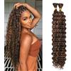 LPARMJIT Deep Wave Bulk Hair for Braiding 18 Inch 2 Bundles/Pack No Weft Wavy Synthetic Braiding Hair Extensions