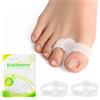 Bukihome 8 Pezzi Separatore Dita Piede, Distanziatore Dita Piedi per Grandi Dita, Gel Divaricatore Alluce Valgo Per Donne e Uomini, Per Bunion e le Dita Sovrapposte (Beige)