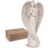 Goetland Figurine Angelo Custode In Piedi Angioletto Statuette di Angelo Preghiera Statue Statuetta Decorativa Cimitero Tomba Casa Interno Regalo Resine Artificiali 22 cm
