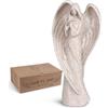 Goetland Figurine Angelo Custode In Piedi Angioletto Statuette di Angelo Preghiera Statue Statuetta Decorativa Cimitero Tomba Casa Interno Regalo Resine Artificiali 22 cm