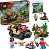 BRICK Flip Lego Jurassic World Raptor: inseguimento con il fuoristrada - 76972 Lego Raptor con sacchetto regalo, Jurassic Set dinosauri dai 7 anni in su