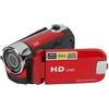 Jectse Videocamera, Videocamera 1080P 16MP 16X Zoom HD Schermo Ruotabile da 2,4 Pollici, Videoregistratore Portatile con Luce di Riempimento e Foro Filettato da 1/4 di Pollice per (rosso)