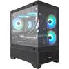 eXtremeBit PC Computer Gaming Assemblato Intel i7-12700F Ram 32GB SSD 1TB RTX 5060 8GB GDDR7 Nero A-RGB Dissipazione a Liquido