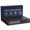 YuanLey Switch Ethernet non Gestito YuanLey a 16 Porte 2,5GB, 16 Porte 2,5G Base-T, Comp