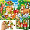 QUOKKA Puzzle Grandi Bambini 2 3 4 Anni - 60x90 cm Puzzle 48 Pezzi Gigante da Pavimento Bambini 5 6 Anni - Grande Giocattolo Foresta - Educativo Regalo per Ragazzi e Ragazze dai 2 ai 6