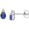 Comete Orecchini FANTASIA ORO DIAMANTI ZAFFIRI BLU OVALI ORB1028 Comete Donna