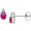 Comete Orecchini FANTASIA ORO DIAMANTI RUBINI OVALI ORB1029 Comete Donna