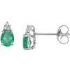 Comete Orecchini FANTASIA ORO DIAMANTI SMERALDI OVALI ORB1030 Comete Donna