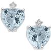 Comete Orecchini FANTASIA ORO DIAMANTI ACQUAMARINA CUORE ORQ235 Comete Donna