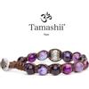 Tamashii Bracciale RUOTA DELLA PREGHIERA AGATA VIOLA STRIATA Tamashii Unisex