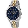 Maserati Orologio EPOCA SILVER GOLD BLUE R8873618030 Maserati Uomo