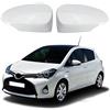 ConBlom Tappi per specchietto retrovisore per auto, 1 paio di tappi per specchietto retrovisore per Toyota Yaris 2012-2019 (bianco)