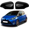 ConBlom Tappi per specchietto retrovisore auto, 1 paio di tappi per specchietto retrovisore retrovisore per Toyota Yaris 2012-2019 (nero)
