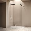Siro Box doccia Walk in 120 cm nero opaco / trasparente con anticalcare