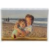 Adventa Cornice portafoto glitterata in acrilico trasparente, 10,2 x 15,2 cm, colore: sabbia (giallo), ideale come regalo personalizzato o decorazione per la casa