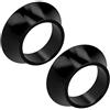 Alomejor 2pcs Cuffie per Bici Rondella Conica CNC Forcella Anteriore Distanziatori Conico Stelo per Mountain Bike da Strada(Nero)