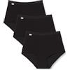 Playtex Slip Cotone Elasticizzato Donna x3, Nero (Black), 5XL