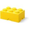 Room Copenhagen LEGO Storage Brick 6 Knobs Yellow,Scatola Portaoggetti Impilabile da 8,47 l - Prodotto LEGO, Contenitore in Plastica con Coperchio, Organizer per Scrivania e Stanza, Porta Giochi
