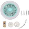 Fafeicy Ventilatore da Soffitto in Cristallo con Luce, Lampadario a LED Retrattile, Telecomando, 3 Pale, Colore, Funzionamento Silenzioso, Paralume Altamente Traslucido, Campo di