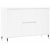 vidaXL Credenza Bianca 104x35x70 cm in Legno Multistrato, credenza con Ante, Mobile da Soggiorno, portaoggetti, credenza da Cucina, credenza Alta