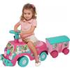Ride on bambini disney auto a spinta cavalcabile minnie con rimorchio e accessor