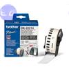 BROTHER ROTOLO continuo ETICHETTE di CARTA NERO su BIANCO 12mm x 30.48mt ORIGINALE - DK-22214