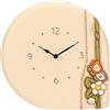 THUN Orologio digitale con fiori e coccinella, ceramica; meccanismo in plastica, Collezione Country Bloom, 26,2 x 26,2 x 5,3 cm