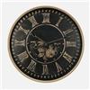 VoltShine Orologio da parete nero e oro, 60 x 60 x 8 cm, con movimento a ingranaggio, ideale per decorazione di interni e design moderno.