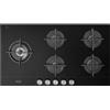 De'Longhi Piano Cottura Gas NSL 590D NCM 90cm 5 Fuochi Vetro Nero da Incasso