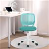 FurnitureR Sedia da scrivania per bambini, regolabile in altezza, girevole, con schienale con piccolo foro, adatta per camera dei bambini o sala studio, verde