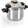 BARAZZONI Facile Dual System Pentola a Pressione 6 L Acciaio Inox 22cm