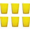 MEMENTO Bicchieri Acqua Monocolore Yellow Giallo Set 6 Pezzi 250ml Pasta di Vetro