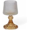 EDG Enzo De Gasperi Portacandela Lampada in Vetro 15x8,5cm Bianco Ambra
