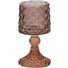 EDG Enzo De Gasperi Portacandela Lampada in Vetro 15x8,5cm Viola Rosa