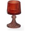 EDG Enzo De Gasperi Portacandela Lampada in Vetro 15x8,5cm Rosso Rosa