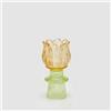 EDG Enzo De Gasperi Portacandela Tulipano Spring 14x7cm Giallo Vetro