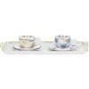THUN Set 2 tazzine caffè con vassoio, porcellana, Collezione Giardino di Primavera, dimensione