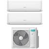 Hisense Condizionatore Dual Split Hisense Hi-Comfort 12+18 con 4AMW81U4RJC R-32 Wi-Fi Integrato
