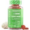 Novomins Lion's Mane Gummies - Senza zucchero - Integratore di funghi criniera Lions ad alta resistenza - con vitamina B6, B12 e iodio - Prestazioni mentali e sistema nervoso - Vegano - Senza glutine